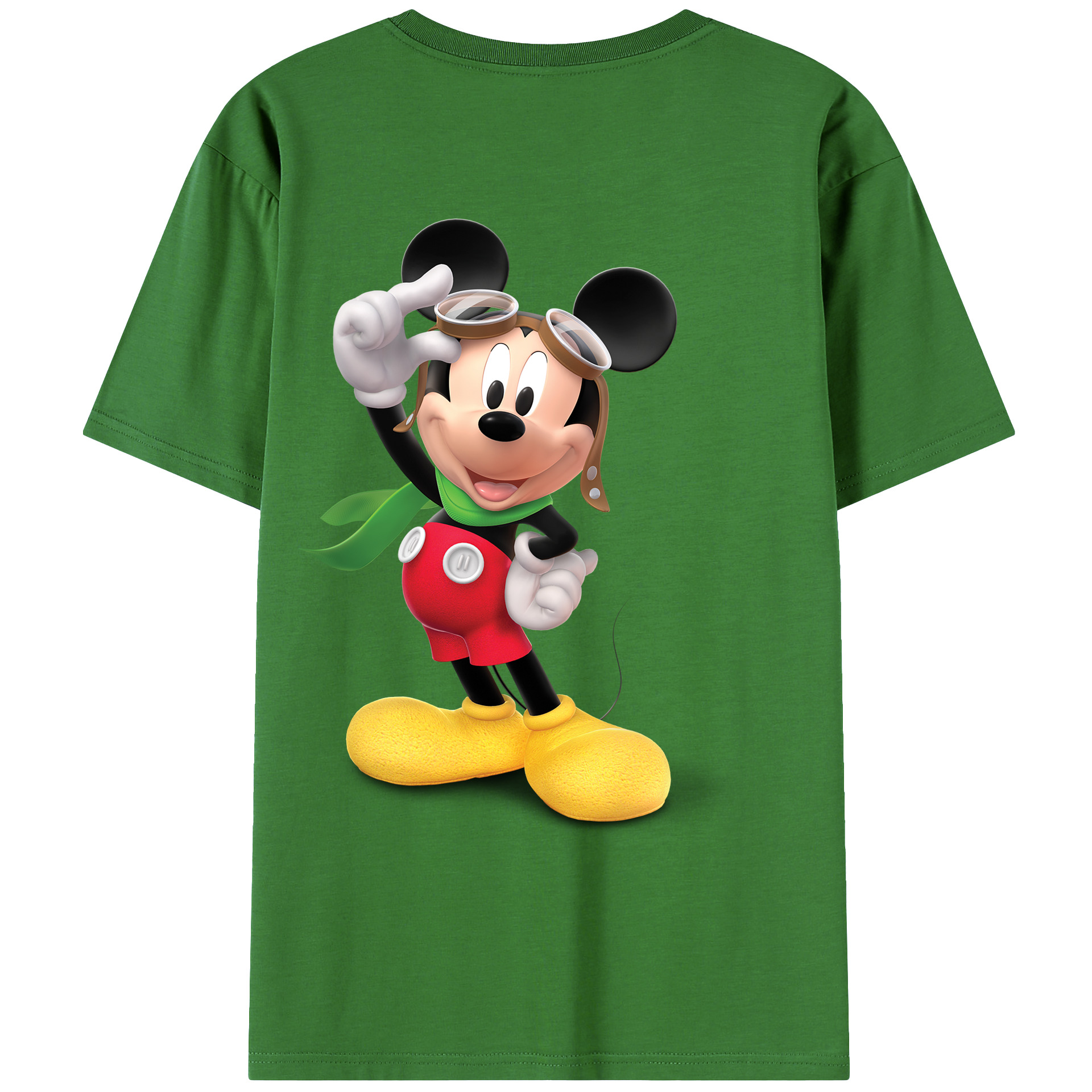 （画像用） ミッキーマウス Mickey Mouse レディース半袖Tシャツ(バックプリント)